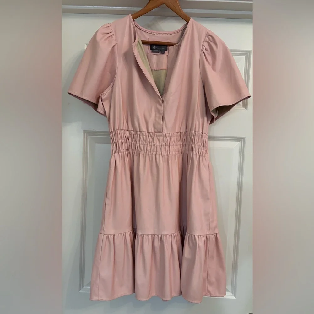 Anthropologie‎ The Somerset Vegan Leather Mini Dress
